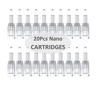 20 Pezzi Nano Round Micro Aghi per Cartucce Sostituzione Microneedling Punte ad ago per Auto Mikronagdel Dermapen Gewinde Needle Cartridge