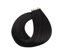 20 Pezzi Nastro Completamente Lucido Nelle Estensioni Capelli Umani, Estensione Della Moda Remy, Trama Pelle Diritta Come La Seta Senza Soluzione(1B,16 inch)