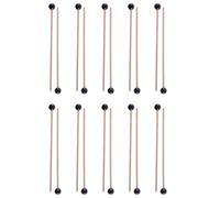 20 Pezzi nel Gomma Morbida Testa Bastoni Manico nel Legno Campana Bacchette3281