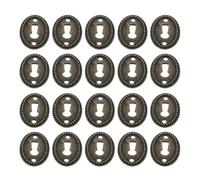 20 pezzi ovale copertura buco della serratura inserto porta in ottone piastra cassetto bocchetta hardware accessori for mobili Per Toelette E Cassettiere