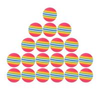 20 Pezzi Palla da Allenamento Golf Arcobaleno 42mm in EVA | Tappeto Artificiale e Casa, Riduce L'impatto, Design Arcobaleno Brillante, Adatta anche Cani