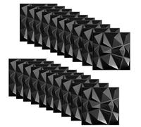 20 pezzi Pannelli Decorativi Per Pareti, Pannelli Adesivi per Pareti, Adesivi Murali 3d, Carta Parati Adesiva Muro, Carta da Parati Adesiva, Pannello Finto Mattone, Finta Pietra per Interni (Nero)