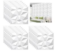 20 pezzi Pannelli Decorativi Per Pareti, Pannelli Adesivi per Pareti, Adesivi Murali 3d, Carta Parati Adesiva Muro, Carta da Parati Adesiva, Pannello Finto Mattone, Finta Pietra per Interni (Bianco)