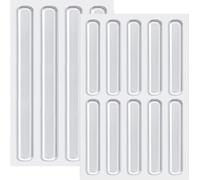 20 Pezzi Paraurti Trasparenti in Silicone per Mobili, 63x10x2 mm, Strisce Adesive per Ante di Armadi, Protezione Mobili(2 type(14 pcs))