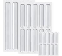 20 Pezzi Paraurti Trasparenti in Silicone per Mobili, 63x10x2 mm, Strisce Adesive per Ante di Armadi, Protezione Mobili(3 type(22 pcs))
