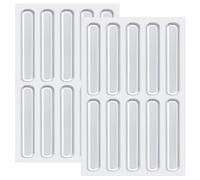 20 Pezzi Paraurti Trasparenti in Silicone per Mobili, 63x10x2 mm, Strisce Adesive per Ante di Armadi, Protezione Mobili(Rectangular (20 Pcs))
