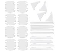 20 Pezzi Pellicola per Maniglie Auto, Pellicola Trasparente Protettiva per Vernice, Adesivi Antigraffio per Maniglie Auto per la Maggior parte delle Auto