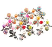 20 Pezzi Pendenti con Perline acriliche con Ali di Farfalle ciondoli Angelo Perle ciondoli Fai da Te per Collana Gioielli per Bambini Artigianali Lovely And Professional