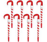 20 Pezzi Penne a Sfera di Natale, Penna a Forma di Bastoncino di Zucchero, Penne Natalizie Retrattili, Pupazzo di Neve di Babbo Natale, Set di Penne Bomboniera per Bambini e Feste Natal