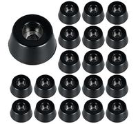20 pezzi Piedini In Gomma, Gomme Di Supporto, Gomma Antirumore, Gomme Protettiva Antiscivolo Con Rondella In Metallo Per Porta, Tagliere, Altoparlante, Gamba Della Sedia (15x12x8mm, Nero)