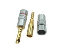 20 pezzi placcati in oro rame 4mm spina a banana maschio connettore altoparlante rosso e nero(10Red 10Black)