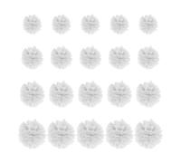 20 Pezzi Pon Pon di Carta Velina Bianca, Set da Appendere per Decorazioni di Matrimoni e Feste, Oggetti di Scena