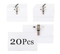 20 Pezzi Porta Badge in Plastica Trasparente, Badge Portanome in PVC con Clip e Spilla, Portabadge Orizzontale Impermeabile per Ufficio, Scuola, Conferenza ((90 x 56 mm)