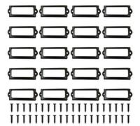 20 Pezzi Porta Etichette In Metallo Porta Etichette Carta Metallo 83 X 32 Mm Supporti Per Etichette Targhette Portaetichette In Metallo Archivio Cabinet Con Vite Etichetta Telaio, Ufficio Cassettiera