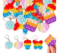 20 Pezzi Portachiavi pop, Mini Fidget Toys, Confezione Sfusa, bomboniere per bambini di età compresa tra 4 e 8 anni, 8 e 12 anni, gadget da riempire per i premi in classe
