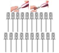 20 pezzi punte per trapano per unghie punte per levigatrici per unghie, albero da 3/32 pollici, mandrino per levigatrici per unghie elettriche, manicure pedicure casa salone e spa