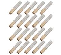 20 Pezzi Refill per Sfera in Metallo e Rame, Filettatura Esterna 7,3 MM | Meccanismo a Molla, Compatibile Penne Scatto e Torsione, Finitura Nera Zigrinata