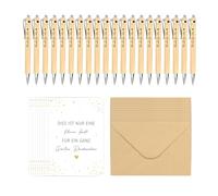 20 pezzi regalo di ringraziamento, ringraziamento per tutte le penne a sfera, penna a sfera in legno con busta, regalo di addio per colleghi insegnanti dipendenti