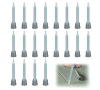 20 Pezzi Resina Ugelli Miscelatori,Ugello Di Miscelazione Statica Ugelli 1:1 Ugelli Di Miscelazione Epossidico Ugello Di Miscelazione Statico Tubo Plastica Colla AB Miscela Ugelli Miscelatore