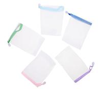 20 Pezzi Rete Schiumogena per Sapone con Cordino, Pe, Viaggio | Raccoglie i Frammenti, Rete Flessibile, Adatta a Saponetta Grande, Colore Assortito Colore Casuale