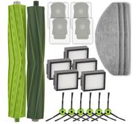 (20 pezzi) Ricambi per iRobot Roomba Combo i5 i5+, Combo j5, Combo j5+ Robot Aspirapolvere, 2 spazzole a rullo, 6 spazzole laterali, 5 filtri HEPA, 4 sacchetti raccoglipolvere, 3 Panni per mocio