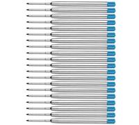 20 Pezzi Ricarica Penna Sfera in Metallo 1mm Blu, Scrittura Fluida