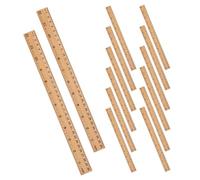 20 Pezzi Righello in Legno a Doppia Scala, Misura 12 Pollici | Bambù, Leggero e Portatile, Letture Precise, Adatto per Aula e Lavorazione del Legno
