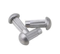 20 Pezzi Rivetti Solidi M5 Gambo Zigrinato, Acciaio Inossidabile Rivetti Fissi a Testa Tonda per Etichette, Targhette Portanome, Fai da te, Cartelli, Loghi(M5X8mm)