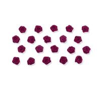 20 pezzi.Roselline in raso per decorazioni fai da te, lavori artigianali, o per la tavola, 1,5 cm, adatte a matrimonio, battesimo, comunione, Tessuto, bordeaux scuro 275