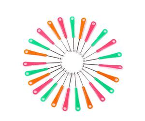 20 pezzi rosso verde giallo riutilizzabile plastica grip metallo earpick orecchio curette durata e attrazione
