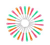 20 pezzi rosso verde giallo riutilizzabile plastica Grip metallo Earpick orecchio curetteUseful