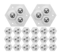 20 Pezzi Rotelle Autoadesive Orientabili per Mobili, Acciaio e Nailon, | Adesivo senza Residui, Profilo Basso, per Carrelli e Armadietti in Casa o Dormitorio