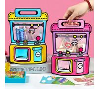 20 pezzi Sacchetti portatili per dolcetti, sacchetti a forma di zaino per caramelle e spuntino, sacchetti per caramelle e spuntino a forma di gru dei giochi, sacchetti di imballaggio con stampa a cart