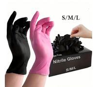20 pezzi/Sacchetto Guanti monouso in nitrile - Senza lattice e senza polvere, perfetti per tatuaggi, manicure e pulizia del salone, forniture per unghie, strumenti per unghie, strumenti per arte di un
