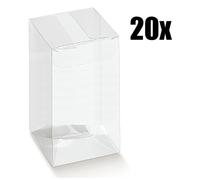 20 PEZZI Scatola pvc trasparente 10X10X12 cm portaconfetti per BOMBONIER 0LOD