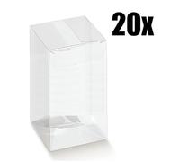 20 PEZZI Scatola pvc trasparente 12X12X19 cm portaconfetti per BOMBONIER 0LOH