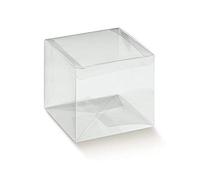 20 PEZZI Scatola pvc trasparente AUTOMATICA 12x12x15 CM portaconfetti pe