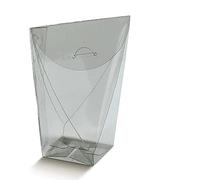 20 Pezzi Scatola PVC Trasparente portaconfetti Sacchetto rombo 8x8x19 cm