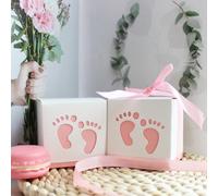 20 pezzi Scatola regalo per il Giorno di San Valentino con motivo di impronte rosa e sorpresa Tagli UnicaGeometrico,Grafico,LettereCarta tessile