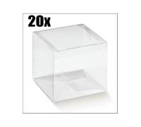 20 PEZZI Scatola scatto bomboniera PVC trasparente 15x15x15 cm 0LOL