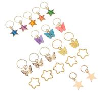 20 Pezzi Set Accessori per Treccine Farfalla e Stella | Treccine e Dreadlock, Forme Albero della Vita e Farfalla, Stile Personale per Varie Occasioni
