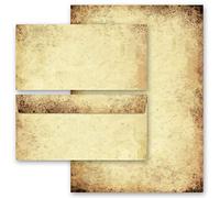 20 pezzi Set completo Antico & Storia, CARTA ANTICA 10 fogli di carta da lettera e 10 buste DIN LANG (senza finestra) | Paper-Media