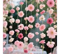 20 pezzi Set decorativo con cascata floreale, fiori artificiali rosa misti e 1 rotolo di nastro trasparente, adatto per matrimoni, decorazioni per la casa, Natale, San Valentino, Festa della Mamma, de