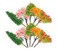 20 Pezzi Set di Alberi in Miniatura e Modellismo Paesaggistico | Plastica Naturale, Facile da Posizionare, per Scenari Ferroviari, Scrivanie e Allestimenti Architettonici Stile Casuale