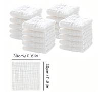 20 pezzi Set di morbidi lavetti per bambini - Salviette di colore unito, Bavaglini, Asciugamani da bagno e Salviettine, Tessuto super assorbente a 6 strati, Perfetto per il registro nascitura e regali