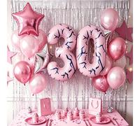 20 pezzi Set di palloncini a tema K-Pop viola, include palloncini a numero viola opaco da 40 pollici, palloncini a stella viola in foil da 18 pollici e palloncini di lattice, adatti per feste a tema K
