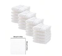 20 pezzi Set di panni morbidi per bambini - Asciugamani per la bava di colore solido, asciugamani da bagno, asciugamani per il viso e panni detergenti per bambini e bambine, tessuto ultra-assorbente a