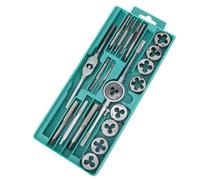 20 Pezzi Set Maschi e Filiere Metriche in Acciaio, Argento | Filettatura Manuale Precisa, Modelli M3 M4 M5 M6 M7 M8 M9 M10 M12, per Officina e Riparazioni