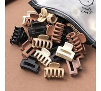20 pezzi/set Mollette per capelli a forma di luna quadrata di colore caffè per ragazze (colore casuale), fermagli per capelli, Molletta per capelli, accessori per capelli, per la scuola, il college, l