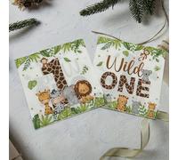 20 pezzi/set, tovaglioli di carta colorati con stampe a tema di piccoli animali, tovaglioli di carta colorati a doppio strato a tema di animali della giungla, ideali per feste, compleanni o eventi all